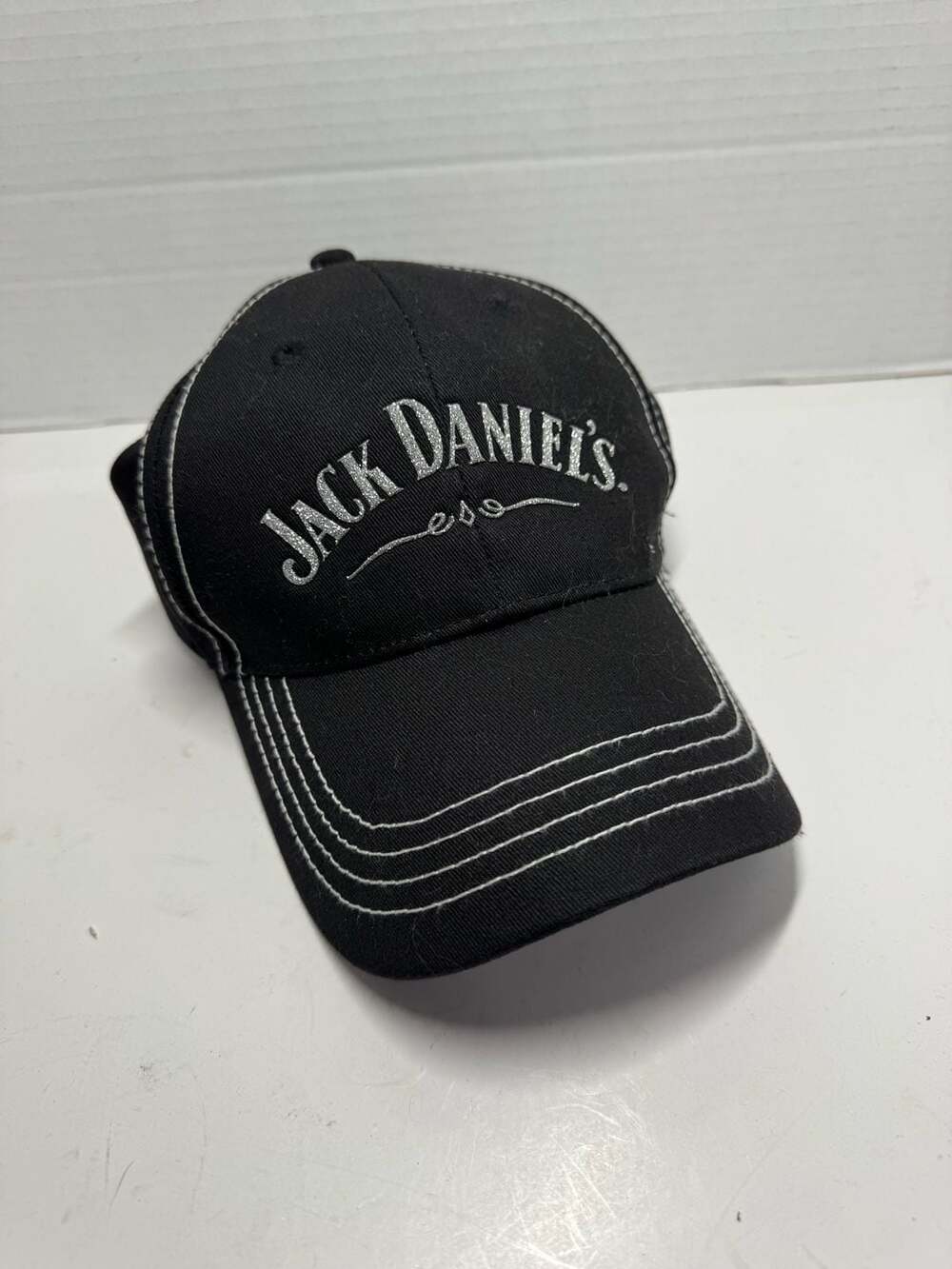 Jack Daniel's Old No. 7 Embroidered Baseball Cap with White Contrast Stitching